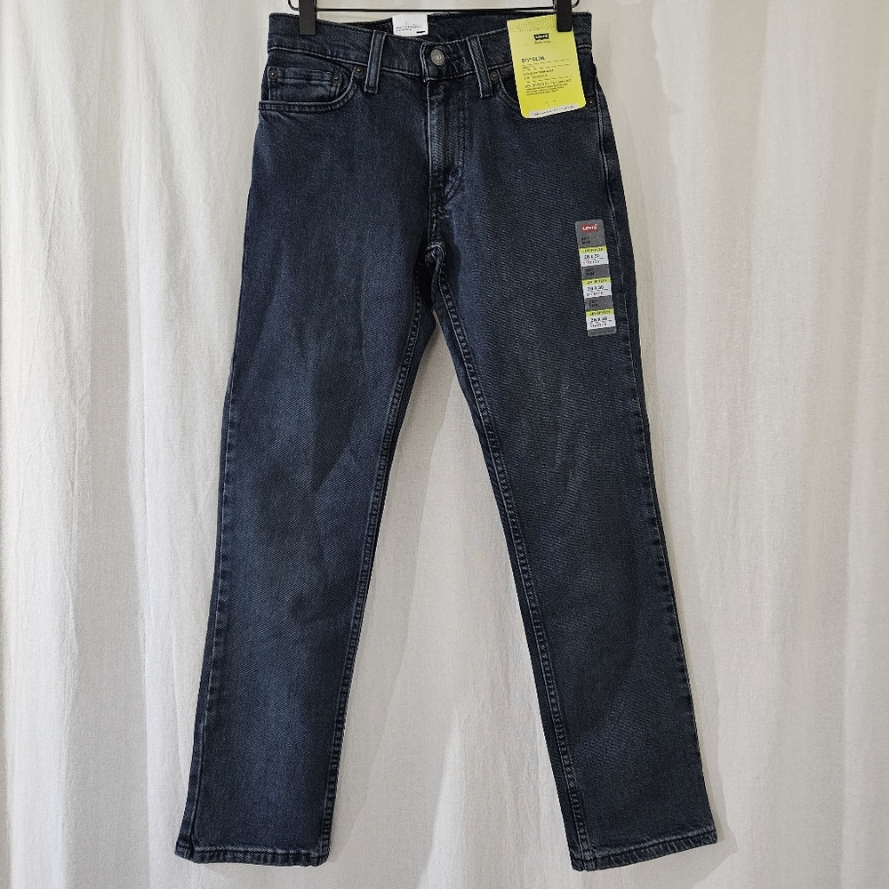 Levi's 511 Slim Fit Stretch Jean's in Dark Blue Men's Size 28X30 - Picture 5 of 9